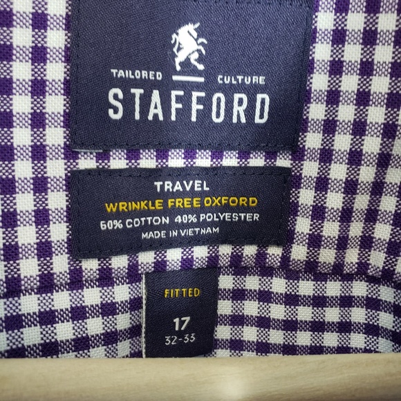 Stafford Casual Button Down Long Sleeve Shirt - Picture 3 of 4